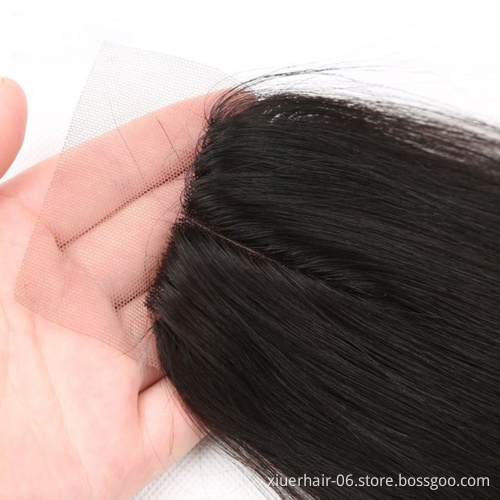Hot Selling Kim K 2x6 Lace Closure,Brazilian One Donor Virgin Human Hair 2*6 Lace Closure,2x6 Swiss Lace Closure